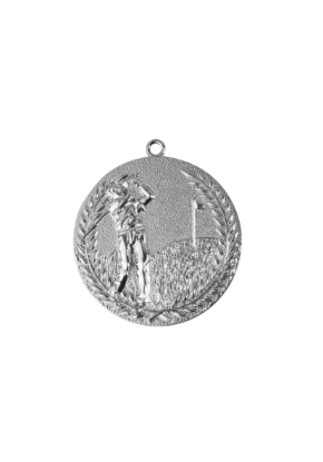 Picture of 68mm Silver Finish Golf Medal
