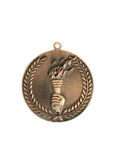 Picture of 68mm Bronze Finish Victory Torch Medal 68mm