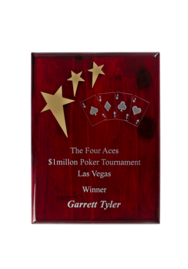 Picture of x 9in Gold Triple Star Plaque 12cm